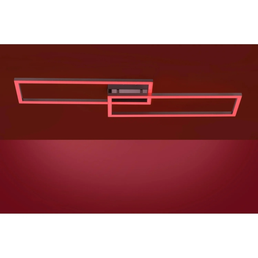 Leuchten Direkt 16430-55 - LED RGBW диммируемый потолочный светильник MAXI 2xLED/18Вт/230В 2700–5000 К матовый хром + пульт дистанционного управления