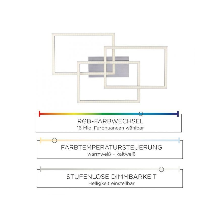 Leuchten Direkt 16431-55 - Светодиодная припотолочная RGB-люстра с регулировнием яркости MAXI LED/27W/230V + дистанционное управление