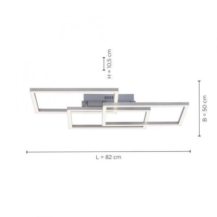 Leuchten Direkt 16431-55 - Светодиодная припотолочная RGB-люстра с регулировнием яркости MAXI LED/27W/230V + дистанционное управление