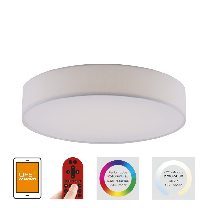 Leuchten Direkt 18428-16 - Светодиодный потолочный RGB-светильник с регулированием яркости LOLA LED/32W/230V Tuya + дистанционное управление
