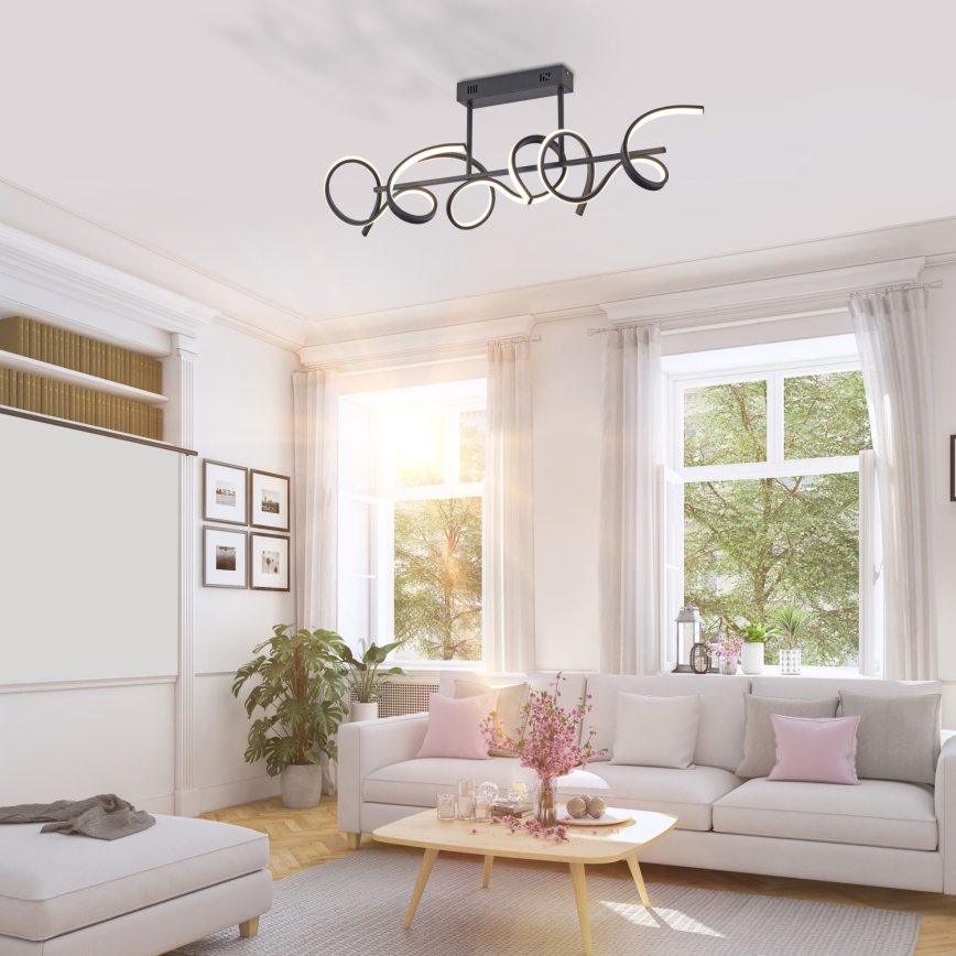 Leuchten Direkt 19032-18 - LED Димерна люстра на жердині CURLS 3xLED/25,8W/230V
