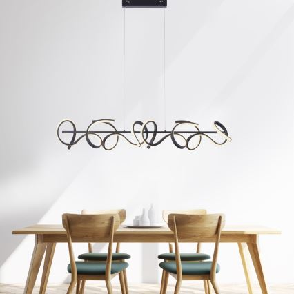 Leuchten Direkt 19033-18 - LED Димерна люстра на мотузці CURLS 4xLED/10,2W/230V