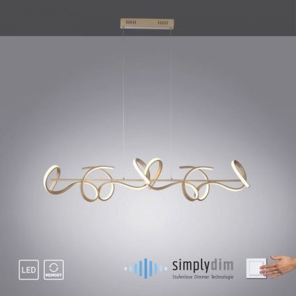 Leuchten Direkt 19033-60 - Підвісна LED люстра з регулюванням яскравості CURLS LED/40,8W/230V