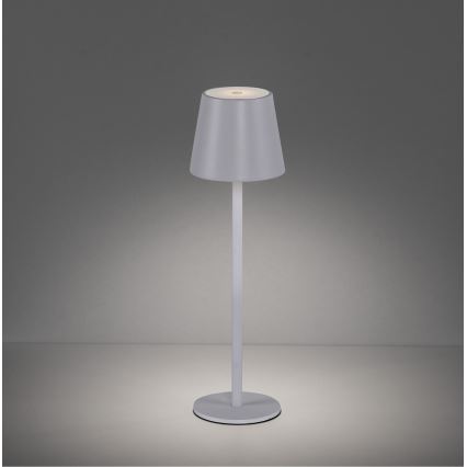 Leuchten Direkt 19250-16 - LED Вулична акумуляторна настiльна лампа з регулюванням яскравостi EURIA LED/3W/5V 2600 mAh IP54 білий