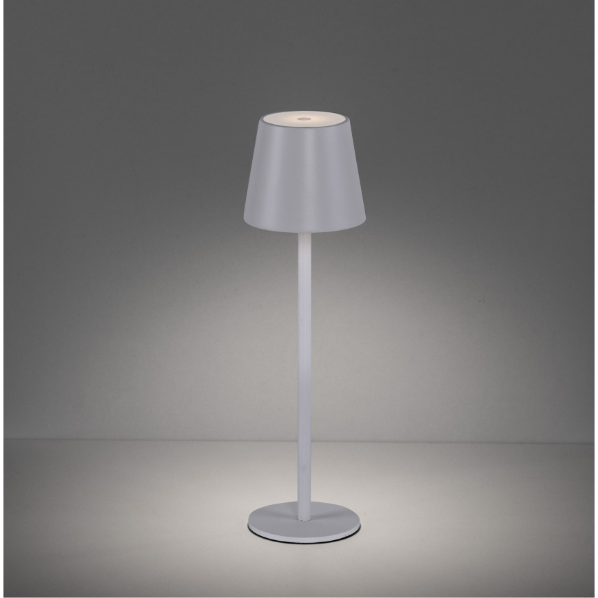 Leuchten Direkt 19250-16 - LED Вулична акумуляторна настiльна лампа з регулюванням яскравостi EURIA LED/3W/5V 2600 mAh IP54 білий