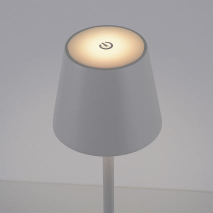 Leuchten Direkt 19250-16 - LED Вулична акумуляторна настiльна лампа з регулюванням яскравостi EURIA LED/3W/5V 2600 mAh IP54 білий