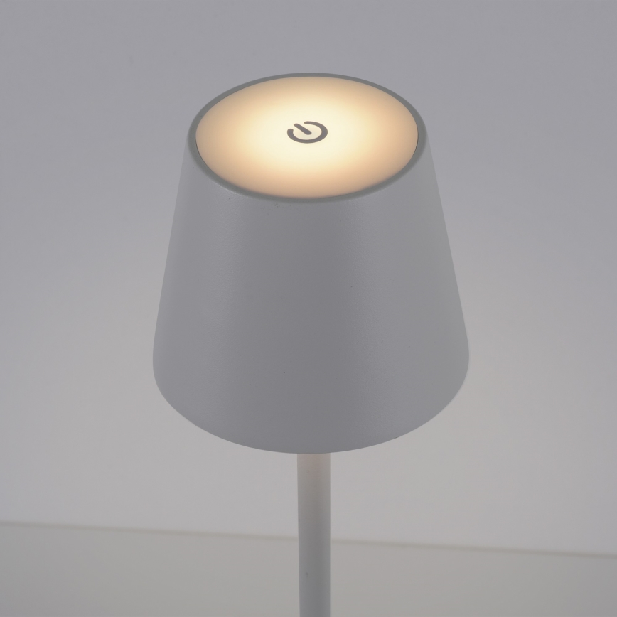 Leuchten Direkt 19250-16 - LED Вулична акумуляторна настiльна лампа з регулюванням яскравостi EURIA LED/3W/5V 2600 mAh IP54 білий