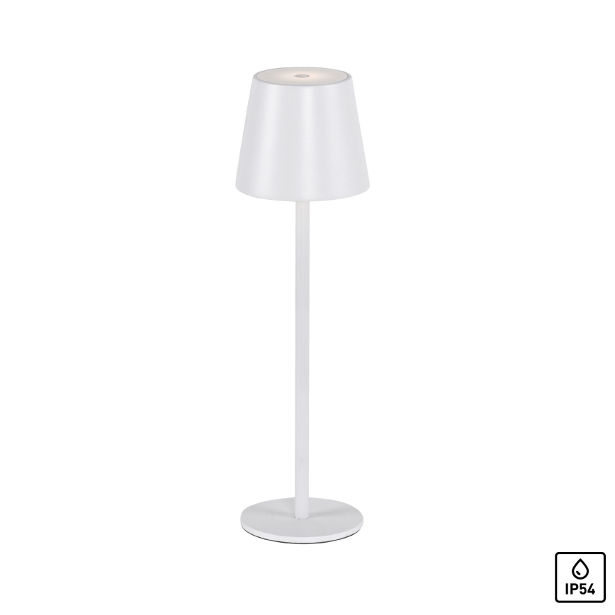 Leuchten Direkt 19250-16 - LED Вулична акумуляторна настiльна лампа з регулюванням яскравостi EURIA LED/3W/5V 2600 mAh IP54 білий