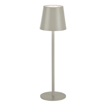 Leuchten Direkt 19250-40 - LED Вулична акумуляторна настiльна лампа з регулюванням яскравостi EURIA LED/3W/5V 2600 mAh IP54 сірий