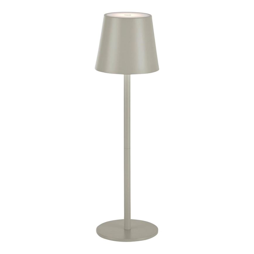 Leuchten Direkt 19250-40 - LED Вулична акумуляторна настiльна лампа з регулюванням яскравостi EURIA LED/3W/5V 2600 mAh IP54 сірий