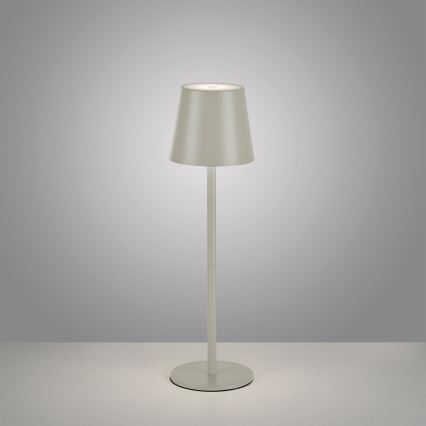 Leuchten Direkt 19250-40 - Светодиодная уличная аккумуляторная настольная лампа с регулированием яркости EURIA LED/3W/5V 2600 mAh IP54 серый