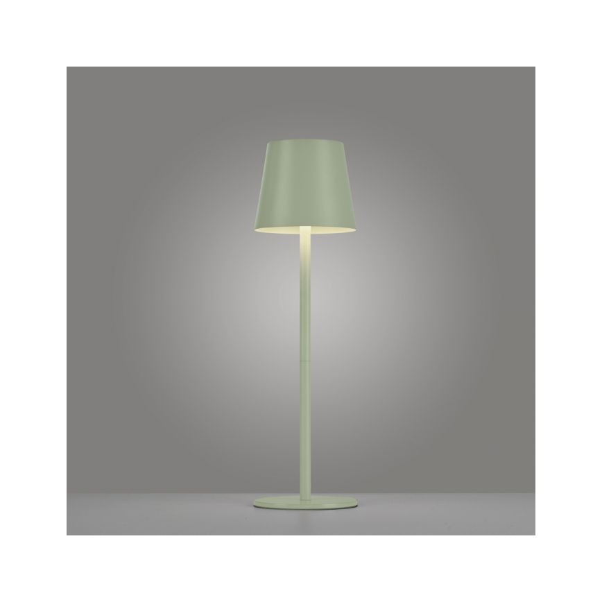Leuchten Direkt 19250-43 - LED Вулична акумуляторна настiльна лампа з регулюванням яскравостi EURIA LED/3W/5V IP54 зелений