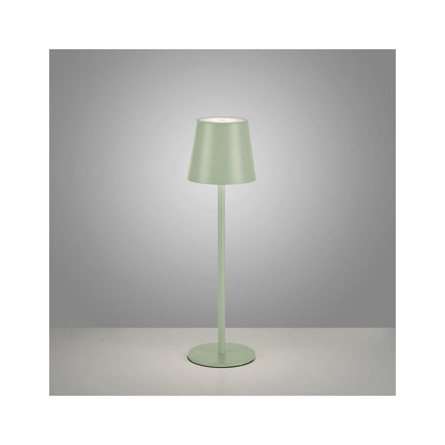 Leuchten Direkt 19250-43 - LED Вулична акумуляторна настiльна лампа з регулюванням яскравостi EURIA LED/3W/5V IP54 зелений