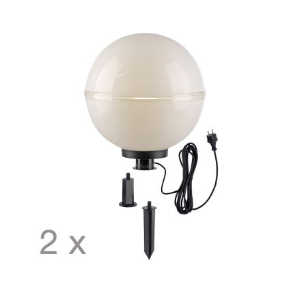 Leuchten Direkt 19324-16-2 - НАБОР 2x Уличная лампа 1xE27/40W/230V диаметр 40 см IP44