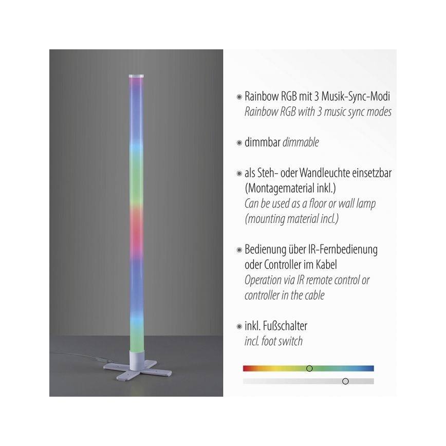 Leuchten Direkt 19902-21 - LED RGB Лампа з регулюванням яскравості RINGO LED/10W/230V + дистанційне керування