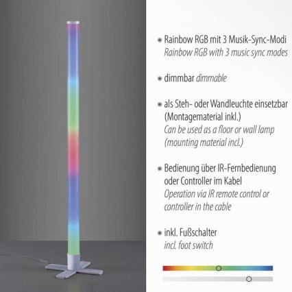 Leuchten Direkt 19902-21 - Светодиодная RGB-лампа с регулированием яркости RINGO LED/10W/230V + пульта ДУ