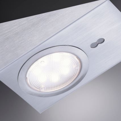 Leuchten Direkt 84111-55-3 - НАБІР 3x LED Освітлення меблів з датчиком THEO LED/3,6W/230V