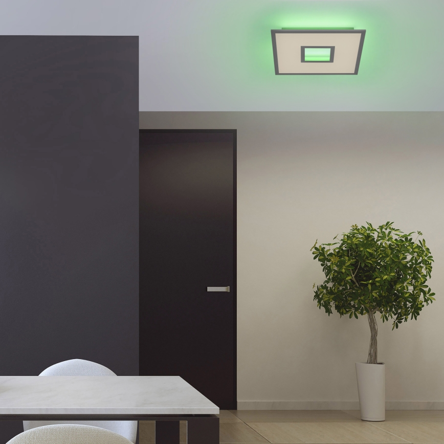 Leuchten Direkt 11645-16 - Светодиодный потолочный RGB-светильник с регулированием яркости RECESS LED/22,5W/230V + LED/5W + дистанционное управление