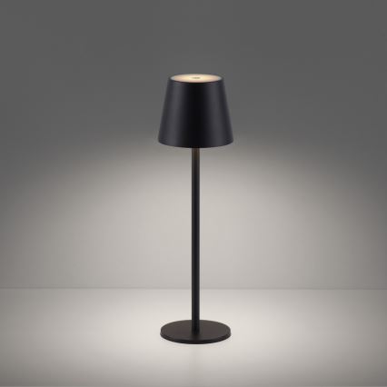 Leuchten Direkt 19250-18 - LED Вулична акумуляторна настiльна лампа з регулюванням яскравостi EURIA LED/3W/5V 2600 mAh IP54 чорний