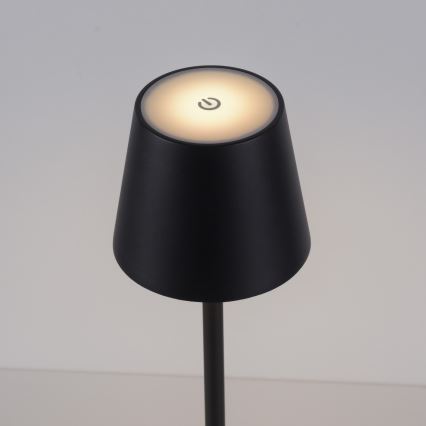 Leuchten Direkt 19250-18 - LED Вулична акумуляторна настiльна лампа з регулюванням яскравостi EURIA LED/3W/5V 2600 mAh IP54 чорний