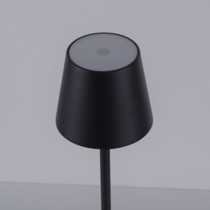 Leuchten Direkt 19250-18 - LED Вулична акумуляторна настiльна лампа з регулюванням яскравостi EURIA LED/3W/5V 2600 mAh IP54 чорний