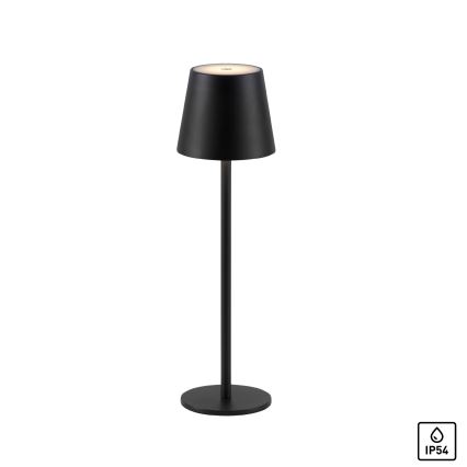 Leuchten Direkt 19250-18 - LED Вулична акумуляторна настiльна лампа з регулюванням яскравостi EURIA LED/3W/5V 2600 mAh IP54 чорний
