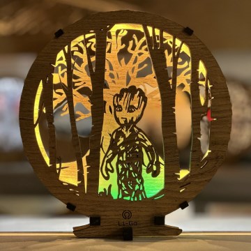 Li-Go 23613/DUB2 - Диммируемая светодиодная настольная декоративная лампа LED/12W/230V 20x22 cm дуб/Grut