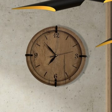 Li-Go 23628/DUB3 - Настенные часы LED/1xAA диам. 32 см светлый дуб/Круг