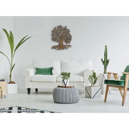 Li-Go 23673/DUB2 - LED з регулюванням яскравості настінний декоративний світильник LED/10W/5V 20000 mAh 45x55 cm дуб + пульт дистанційного керування