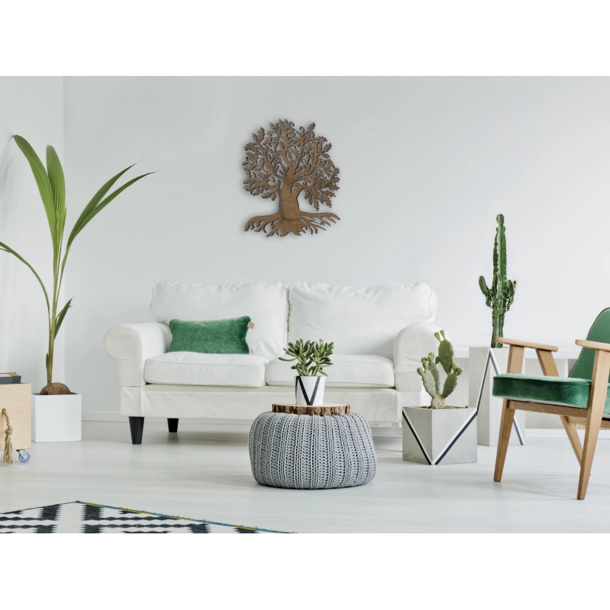 Li-Go 23673/DUB2 - LED з регулюванням яскравості настінний декоративний світильник LED/10W/5V 20000 mAh 45x55 cm дуб + пульт дистанційного керування