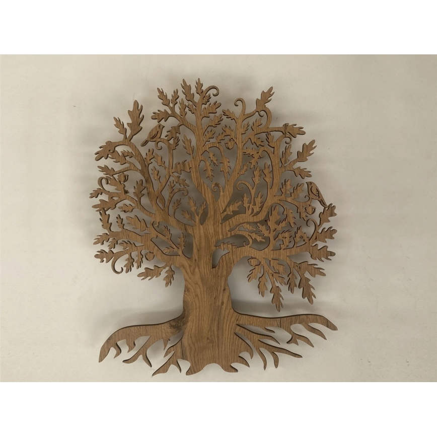 Li-Go 23673/DUB2 - LED з регулюванням яскравості настінний декоративний світильник LED/10W/5V 20000 mAh 45x55 cm дуб + пульт дистанційного керування