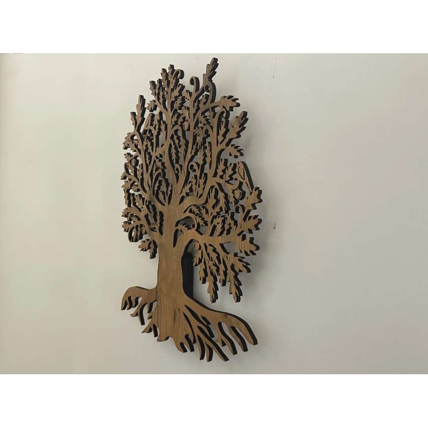 Li-Go 23673/DUB2 - LED з регулюванням яскравості настінний декоративний світильник LED/10W/5V 20000 mAh 45x55 cm дуб + пульт дистанційного керування