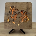 Li-Go 4070/DUB2 - LED настольная декоративная лампа LED/12Вт/230В 19x19 см дуб/лошадь