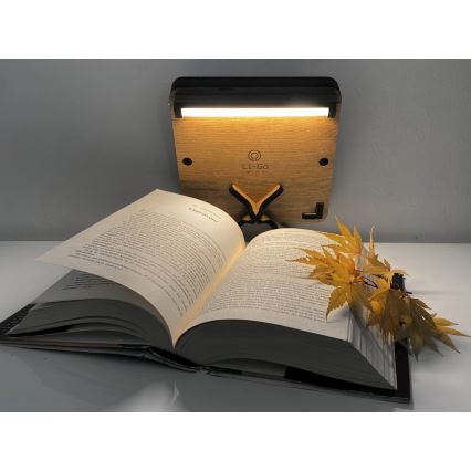 Li-Go 4070/DUB2 - LED настольная декоративная лампа LED/12Вт/230В 19x19 см дуб/лошадь