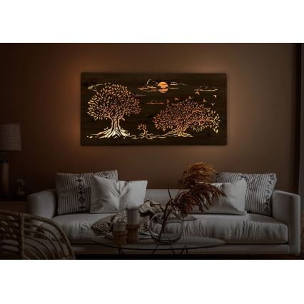 Li-Go 5307/DUB2 - LED Диммируемая настенная декоративная LED-панель/24 Вт/230 В 120x60 см дуб/Три дуба