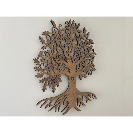 Li-Go 5732/DUB/S2 - Настінна світлодіодна декорація з регульованою яскравістю, 10 Вт / 5 В, 20000 мА·год, 68×80 см, дуб