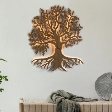 Li-Go 5739/DUB2 - диммируемый настенный декоративный LED-светильник LED/10 Вт/230 В 68x80 см дуб