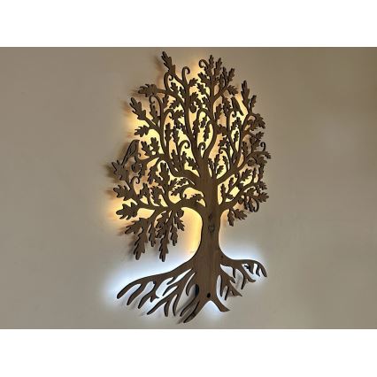 Li-Go 5739/DUB2 - диммируемый настенный декоративный LED-светильник LED/10 Вт/230 В 68x80 см дуб