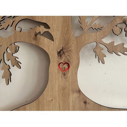 Li-Go 5739/DUB2 - Світлодіодна настінна декоративна панель з регулюванням яскравості 10 Вт/230 В 68x80 см дуб