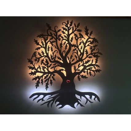 Li-Go 5747/DUB2 - диммируемая настенная LED-декорация LED/10 Вт/230 В 45x55 см дуб