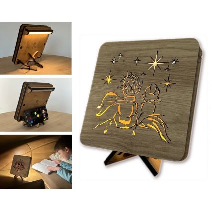 Li-Go 5788/DUB2 - настільний LED-декоративний світильник LED/12W/230V 19x19 см дуб/Маленький принц