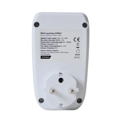 Лічильник електроенергії 3680W/230V