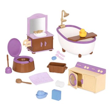 Li'l Woodzeez - Игровой набор мебель для ванной комнаты