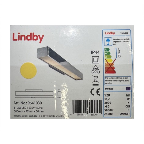 Lindby - LED Підсвітка для дзеркала у ванній кімнаті KIANA LED/11,2W/230V IP44