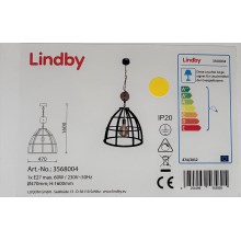Lindby - Люстра на цепи MAXIMILIA 1xE27/60W/230V