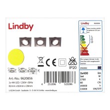Lindby - НАБІР 3x Світлодіодний вбудований світильник ANDREJ LED/4W/230V