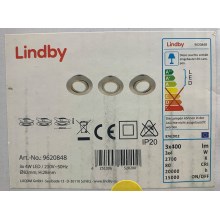 Lindby - НАБІР 3x Світлодіодний вбудований світильник ANDREJ LED/4W/230V