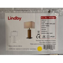 Lindby - Настольная лампа с регулированием яркости GARRY 1xE27/60W/230V + LED/5W/230V