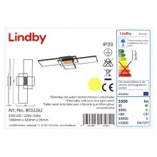 Lindby - Пристельова LED люстра з регулюванням яскравості EMILJAN LED/35W/230V