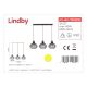 Lindby - Подвесная люстра FRANCES 3xE27/60W/230V